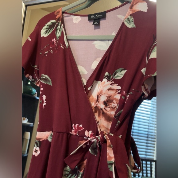 BCX Floral Rose High Low Dress - Picture 3 of 4